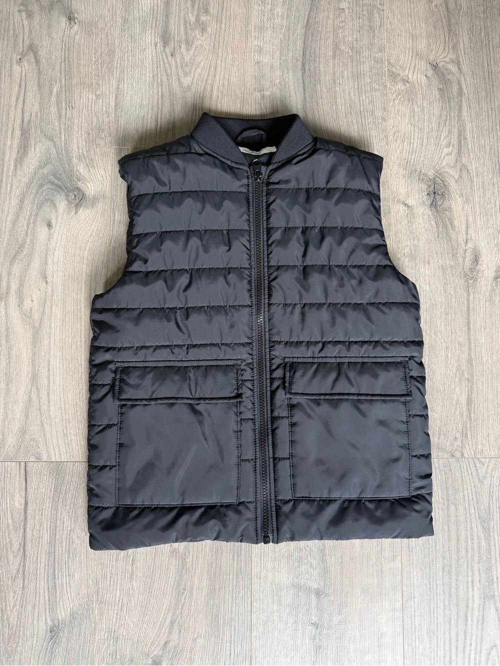 H&M Boys  Black Quilted Puffer Vest with Front Pockets